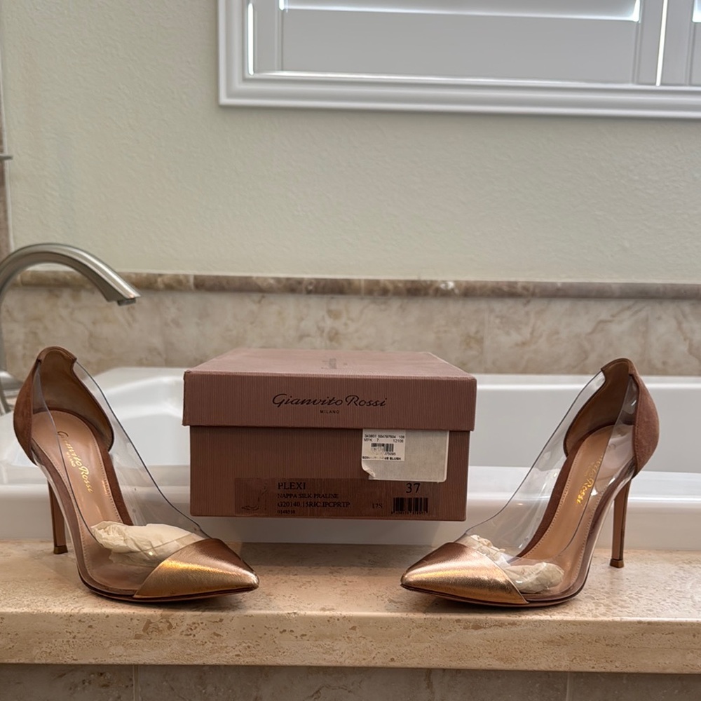 Gianvito Rossi Women's Plexi Pumps - Brown